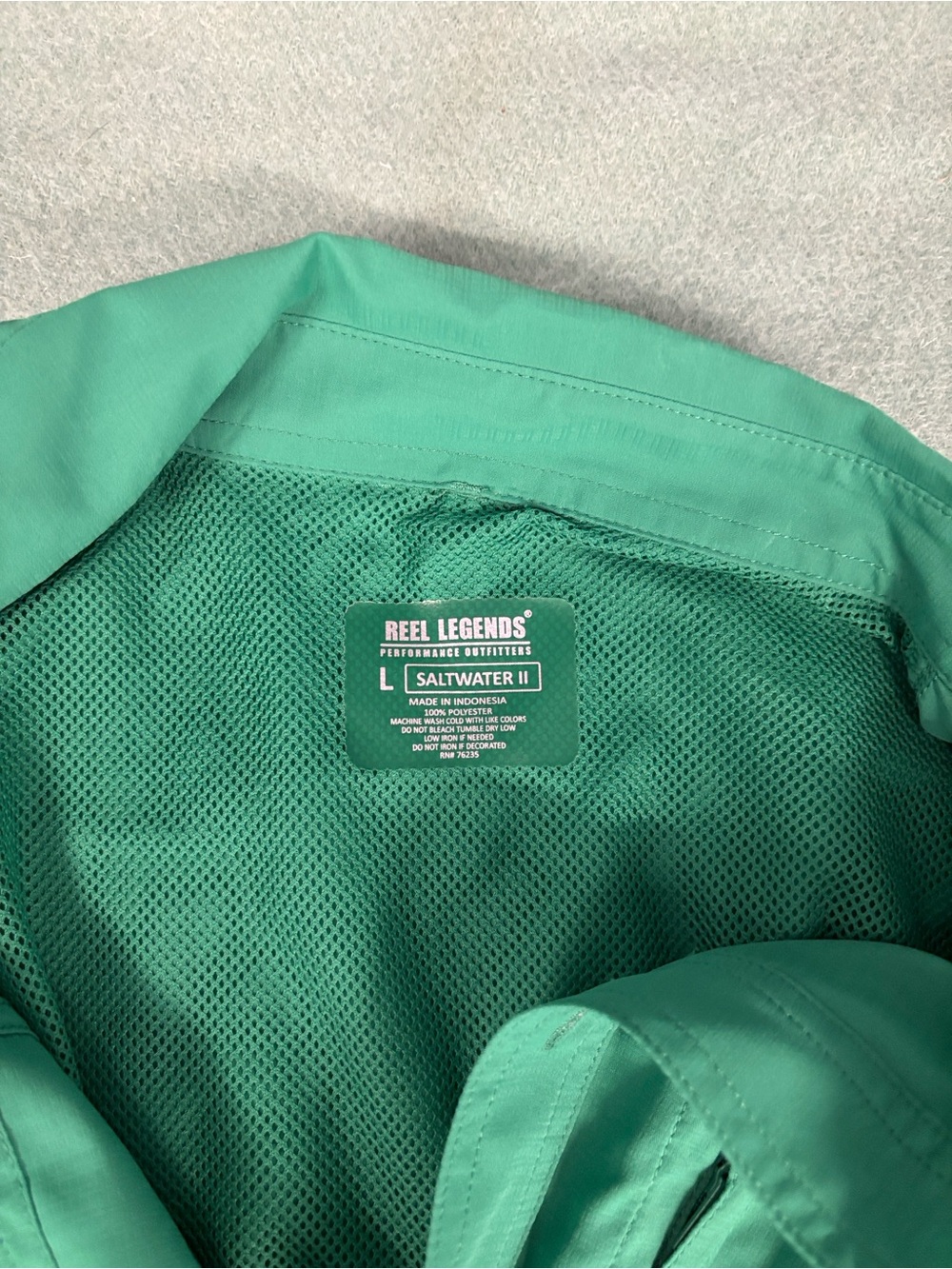 NWT Reel Legends Salt Water II Men's Green SS Fishing Button-Up Shirt Vented L - Picture 13 of 16